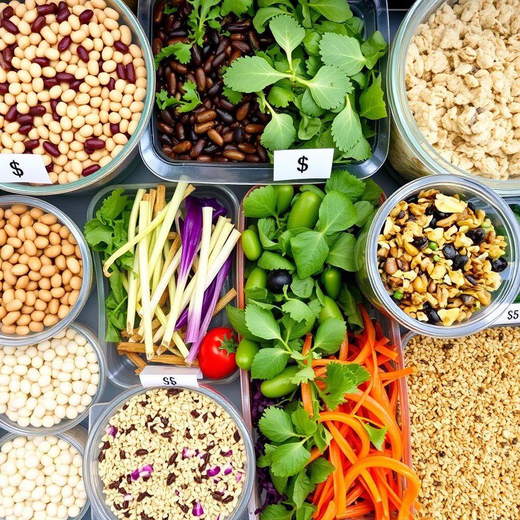 Budget-friendly vegan salad ingredients