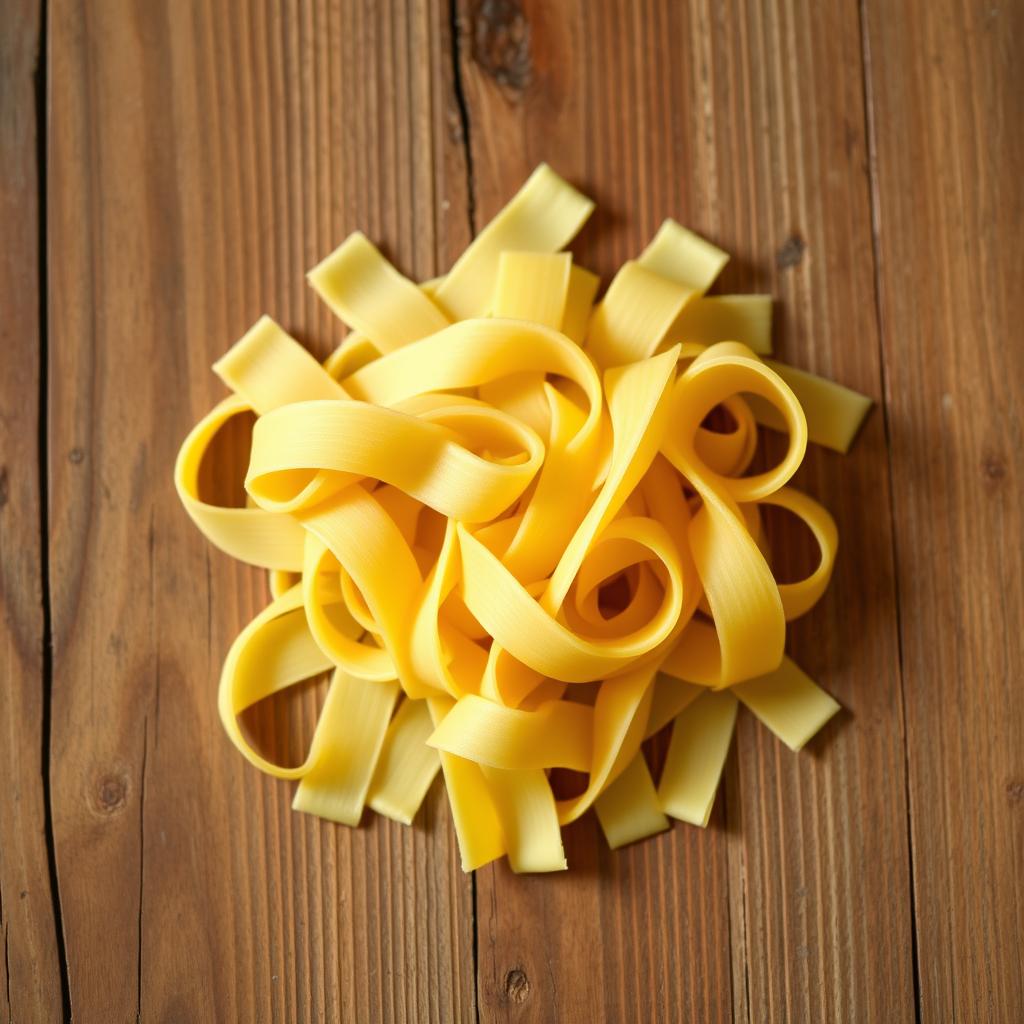 Lasagna noodles, freshly cooked, lying in a neat row on a rustic wooden table. The noodles have a soft, slightly textured appearance, their pale yellow hue contrasting beautifully with the warm, earthy tones of the wood. The lighting is soft and natural, casting gentle shadows that accentuate the delicate curves and folds of the noodles. The scene exudes a sense of simplicity and culinary elegance, perfectly capturing the essence of the key ingredient for a delicious vegan lasagna. Lasagna noodles, freshly cooked, lying in a neat row on a rustic wooden table. The noodles have a soft, slightly textured appearance, their pale yellow hue contrasting beautifully with the warm, earthy tones of the wood. The lighting is soft and natural, casting gentle shadows that accentuate the delicate curves and folds of the noodles. The scene exudes a sense of simplicity and culinary elegance, perfectly capturing the essence of the key ingredient for a delicious vegan lasagna.